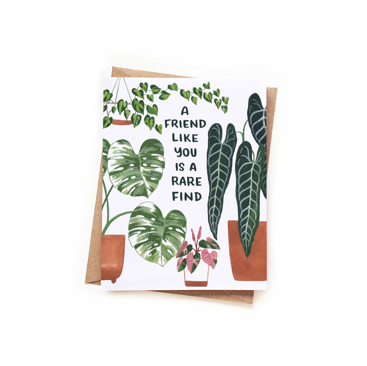 A Friend Like You Is a Rare Find Plant Card