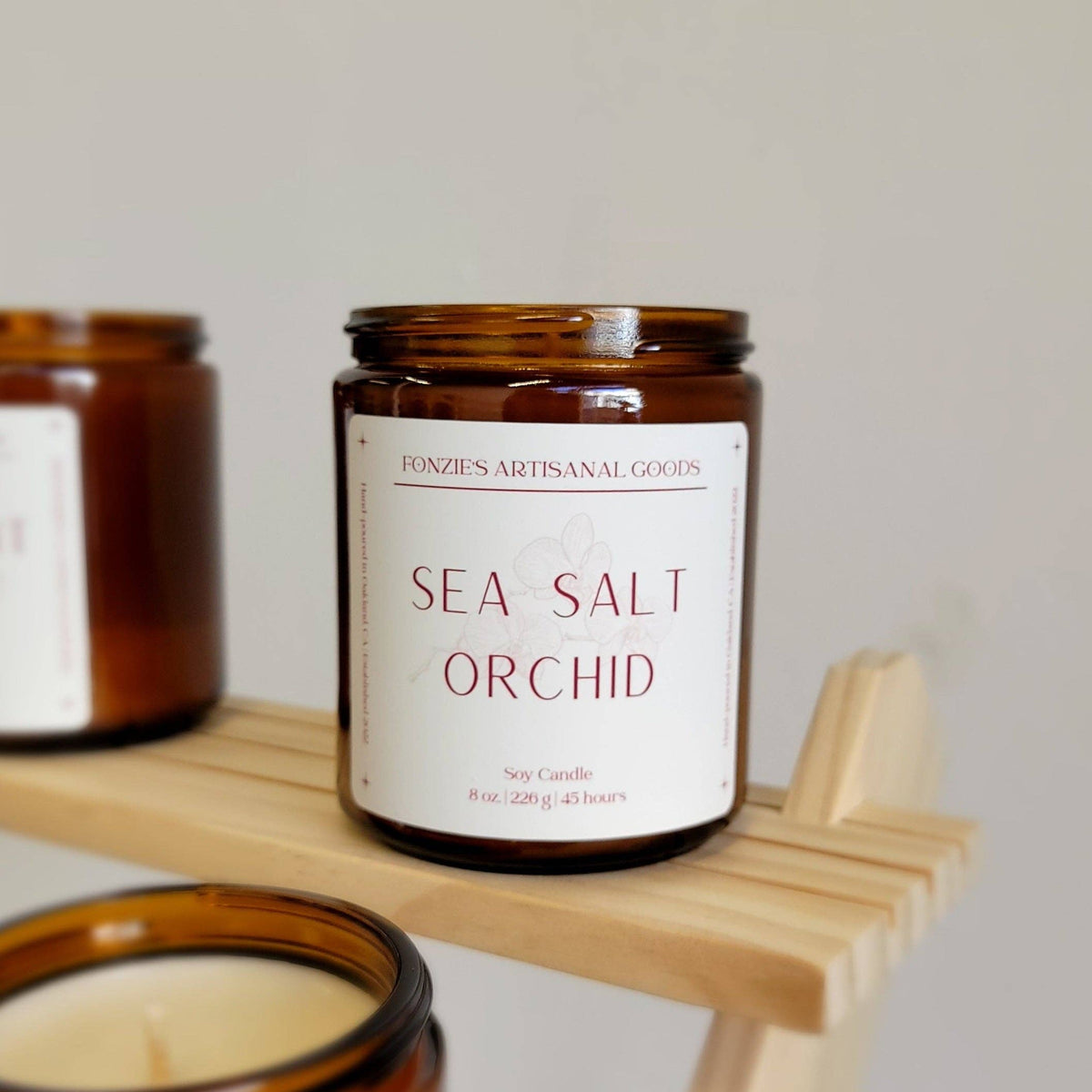 Sea Salt Orchid 8 oz Amber Jar