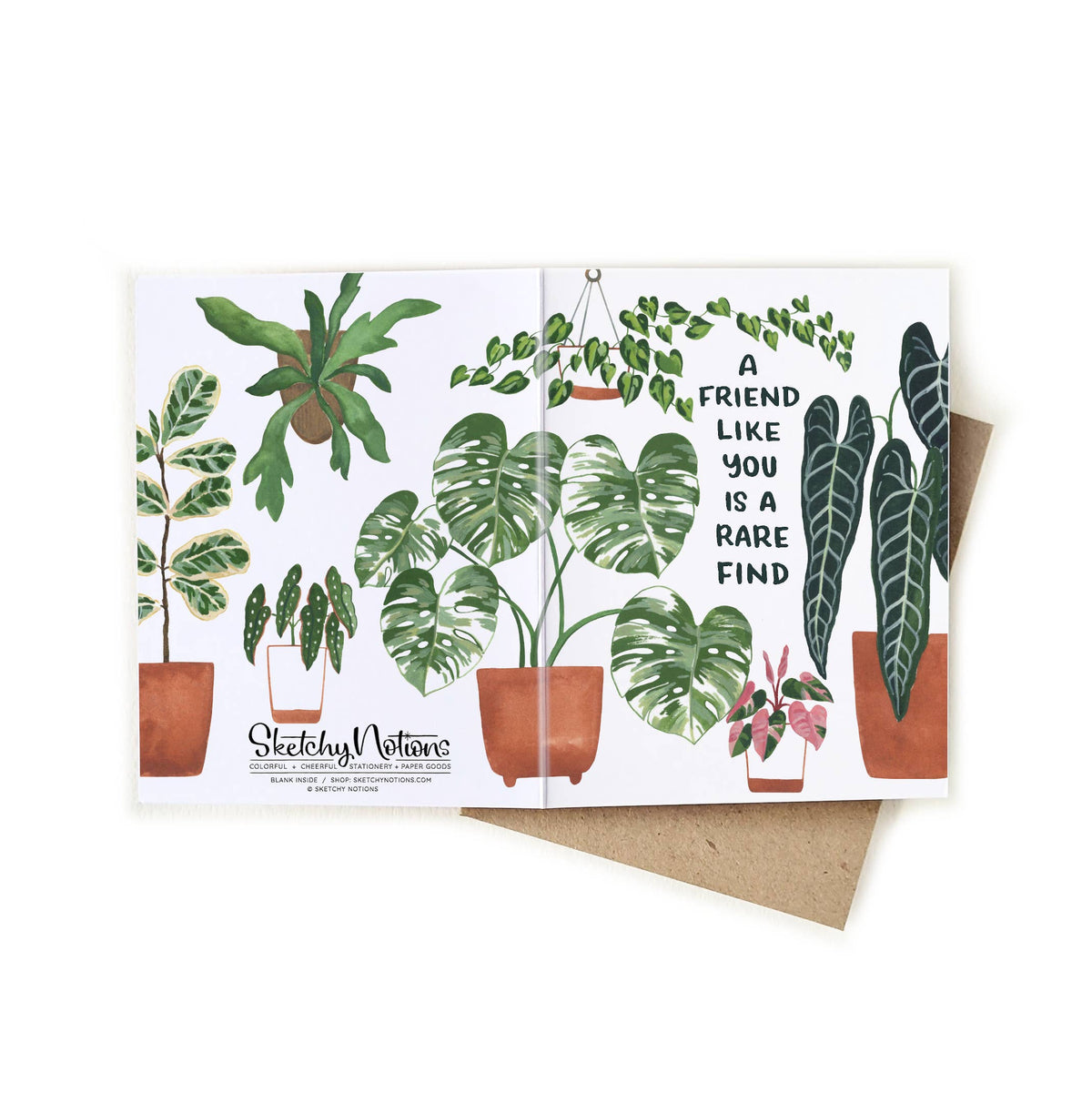 A Friend Like You Is a Rare Find Plant Card