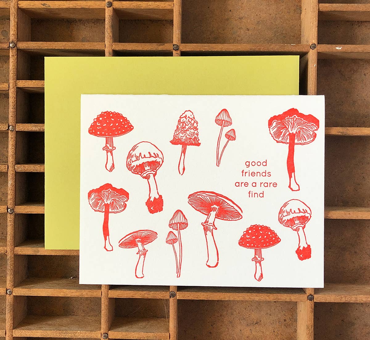 Mushrooms friendship card