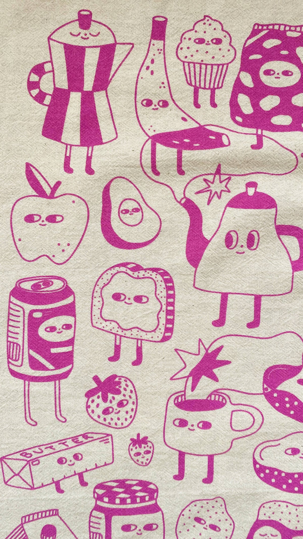 Tea towel - food friends