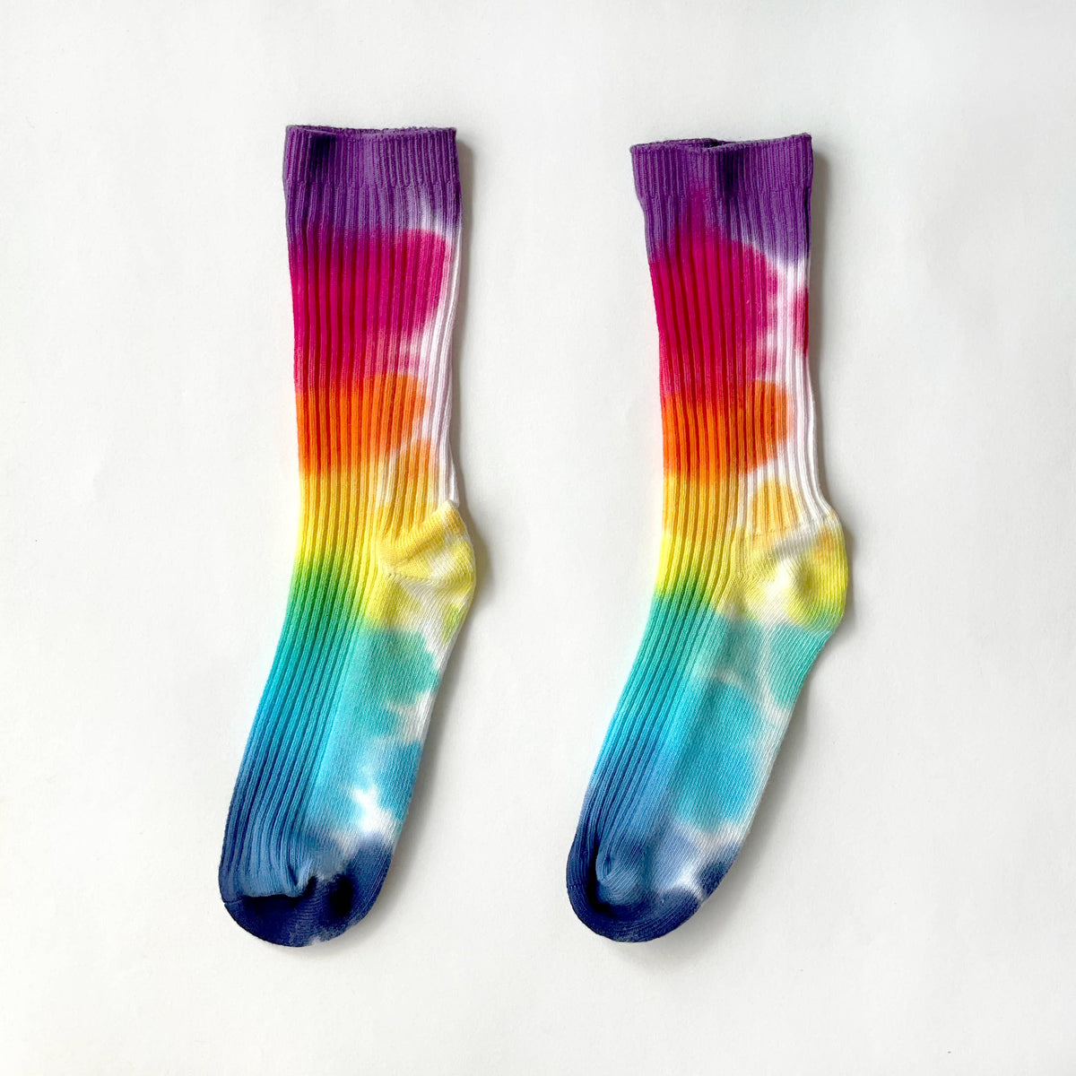 Rainbow Hand-dyed Dressy Socks (Kids)