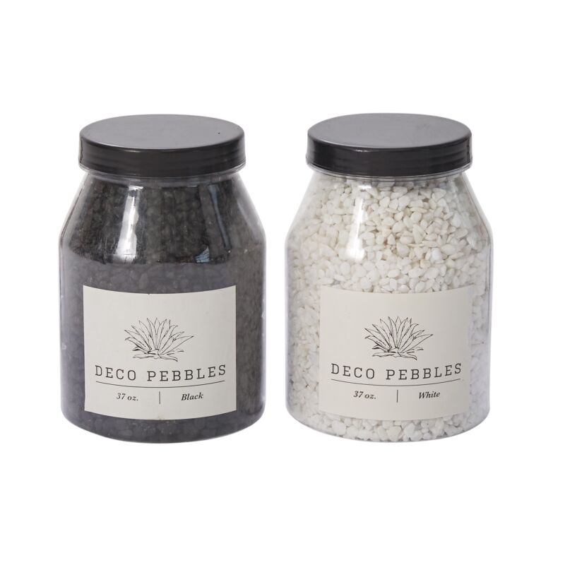 Black Deco Pebbles 37oz