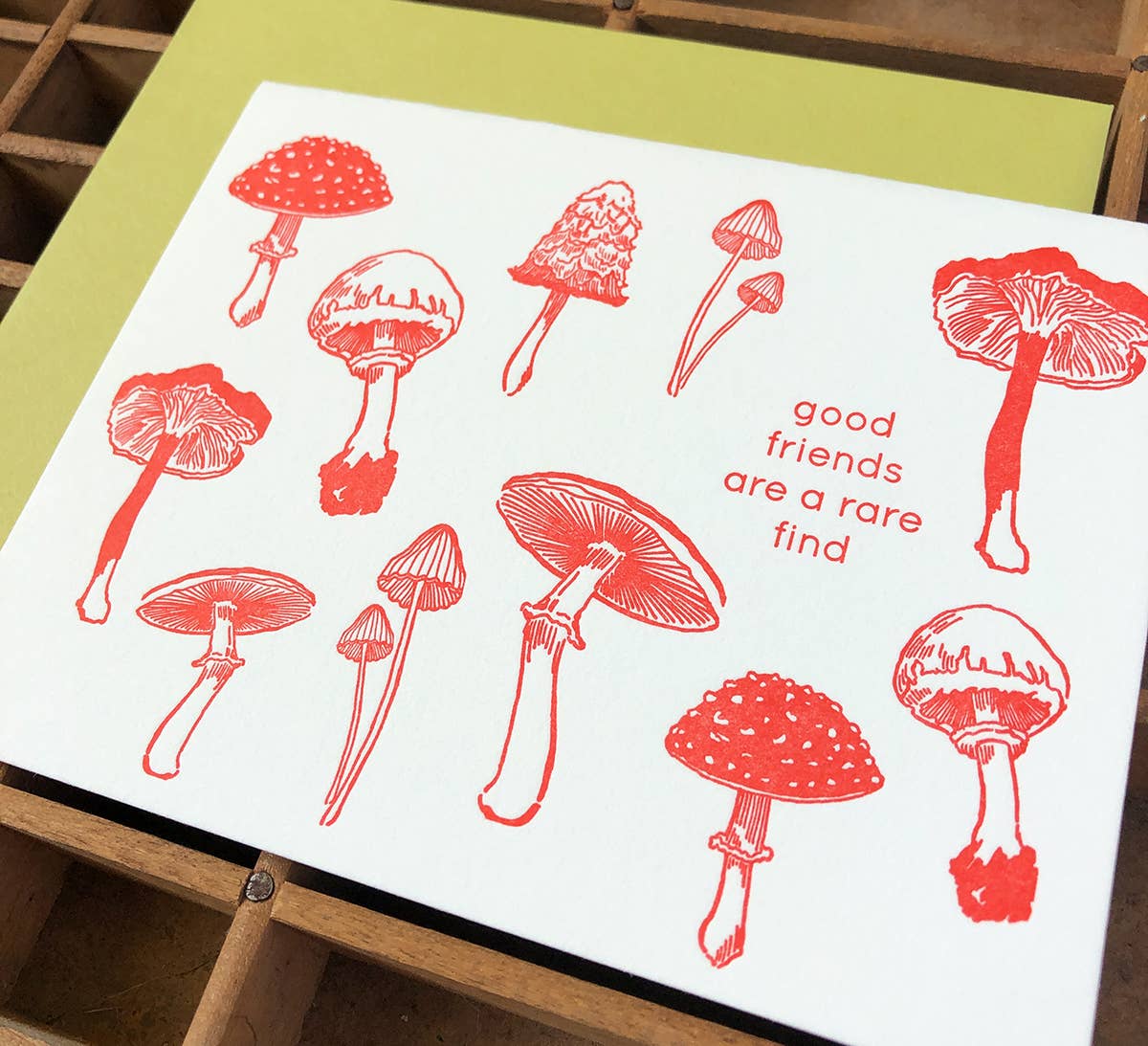 Mushrooms friendship card