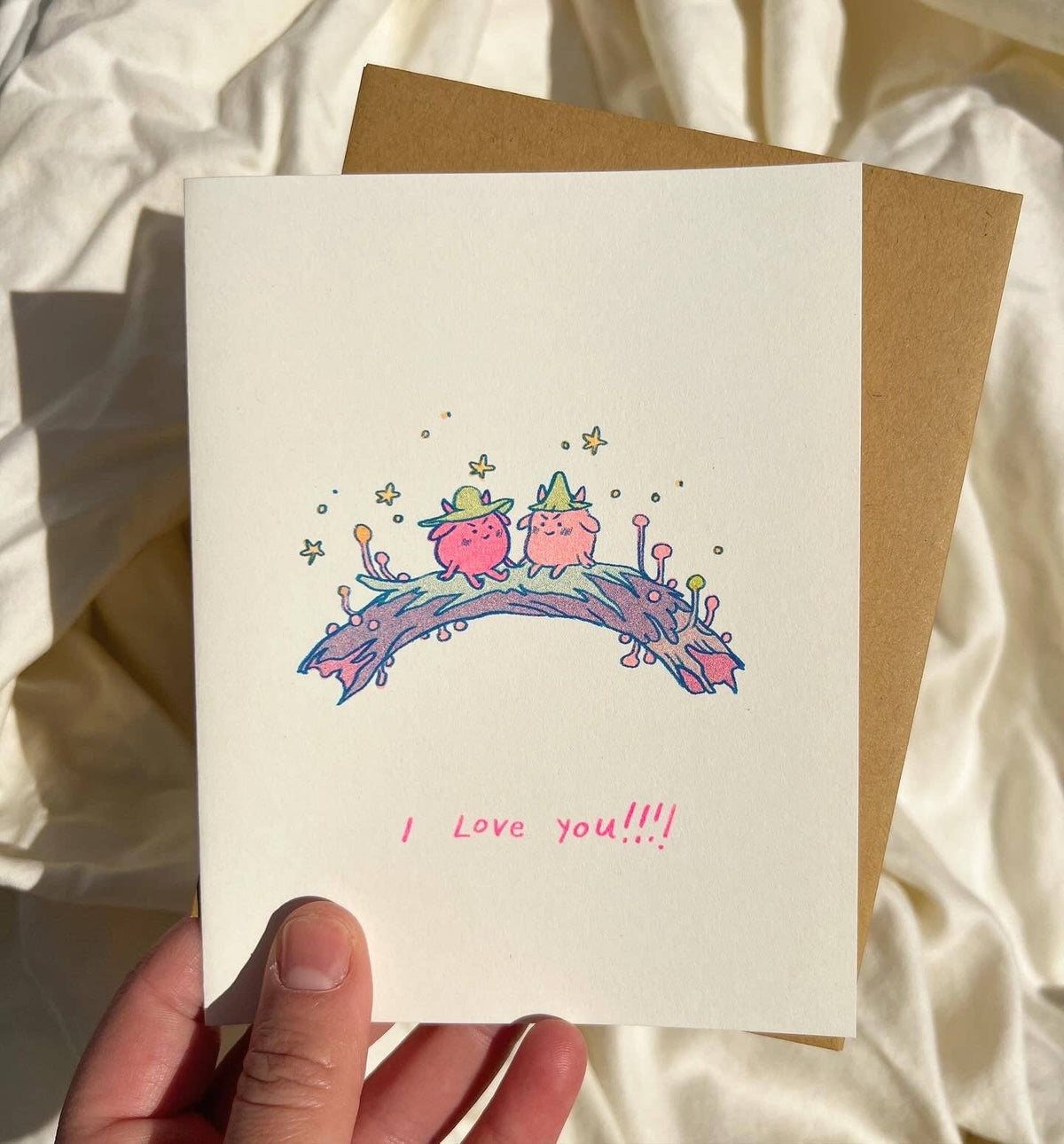 I Love You!!! - Card with Kraft Envelope