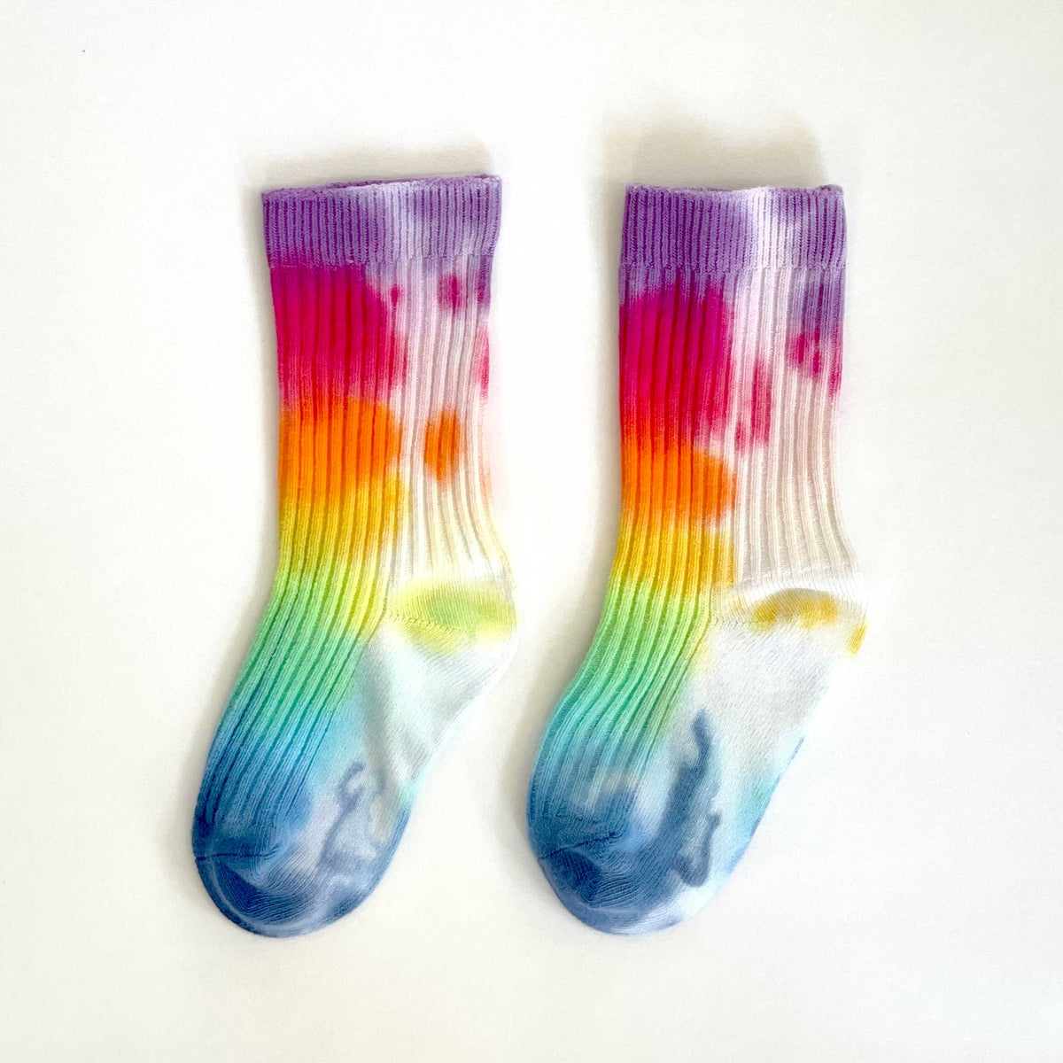 Rainbow Hand-dyed Dressy Socks (Kids)